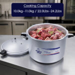 Kitchen King Blaze 40 litre pressure cooker meat capacity chart – commercial cooking volume guide