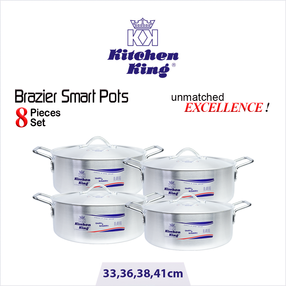 Brazier Smart Pot Set 13-16 Inches | 8-Pcs - Image 1