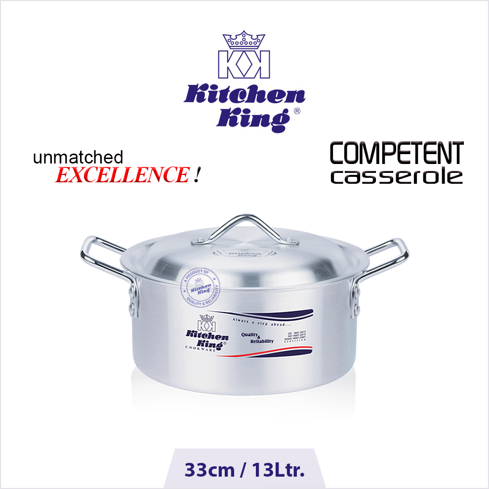 Competent-Casserole-33cm.jpg Aluminium cookware price. Silver Degchi. Silver cooking pot. cooking pot. Silver cookware. Patila set price in Pakistan. Degchi Set. Best cookware in Pakistan.