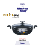 Best quality non stick cookware brand in Pakistan. Delica Wok/Karahi, kitchen king cookware
