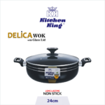 Best quality non stick cookware brand in Pakistan. Delica Wok/Karahi, kitchen king cookware