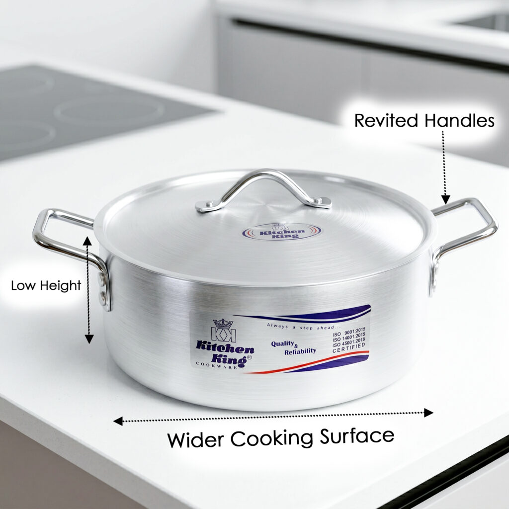 Fish Pots Cooking Set (Aluminium Pots) 8 Pcs - Heavy Bottom