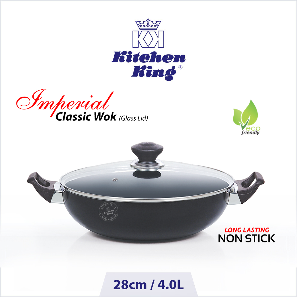 best nonstick cookware imperial classic wok glass lid 28cm best nonstick cookware imperial classic wok glass lid 28cm