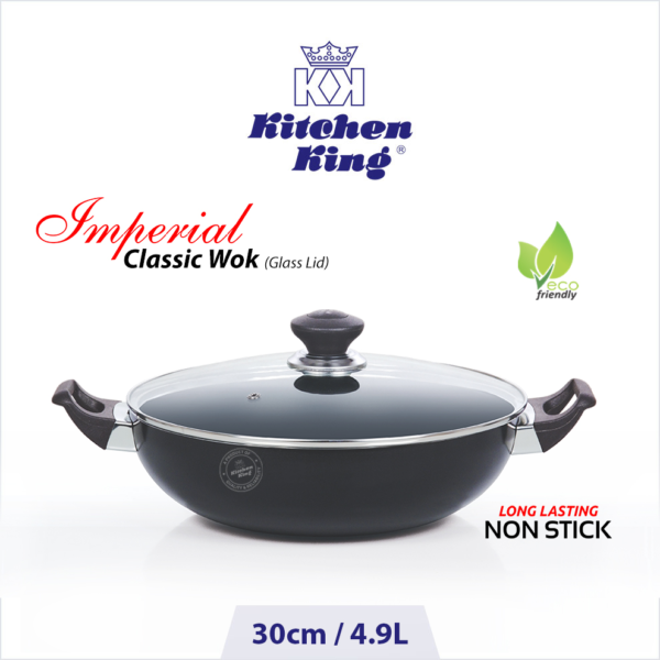 best nonstick cookware imperial classic wok glass lid 30cm