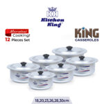 Kitchen King degchi set – 6 pots with lids, number 1 to 6, 18 to 30cm, Pakistan