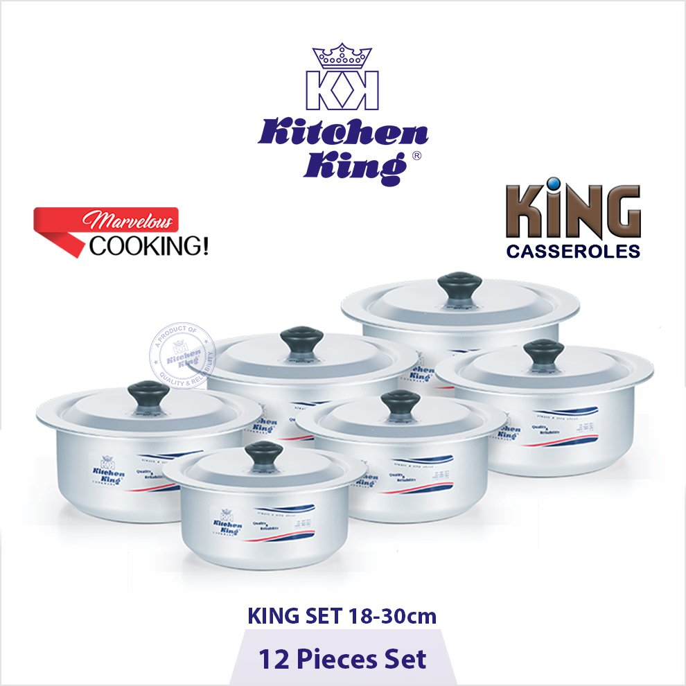 Cookware Set Price Pakistan - Cooking Pots (12 Pcs, 1 - 6 number) Degchi Set. Silver Degcha set. Silver Cookware Set. Cookware. Best Cookware brand in Pakistan. Silver Steel Cookware. Aluminium Cookware. Silver Cookware.