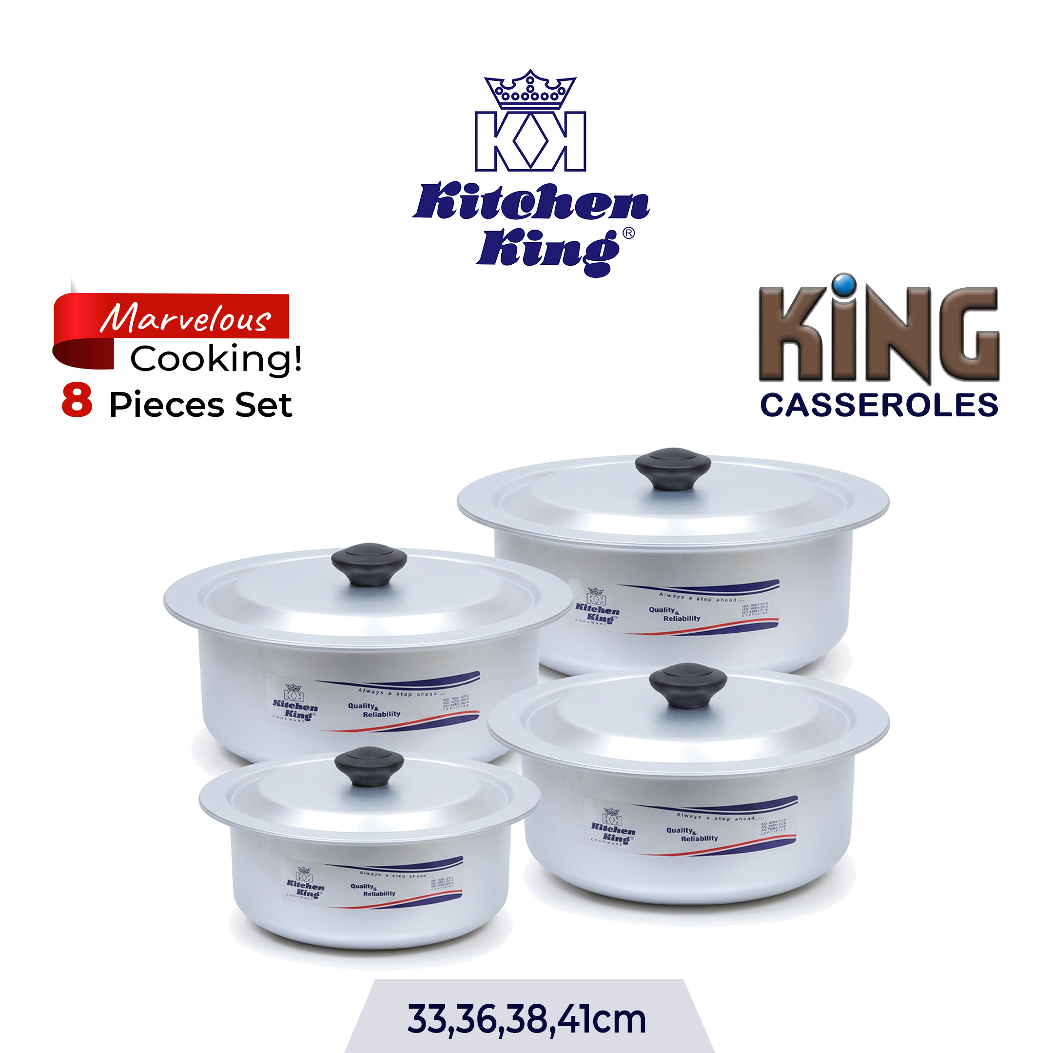 Best Patila Set In Pakistan Kitchen King large degchi set – 4 big pots with lids, 33 to 41cm, for catering and gatherings, Pakistan