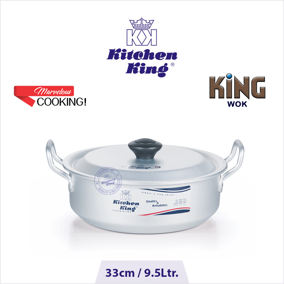Shop Karahi at best price. Silver steel karahi. Best Cookware. King-Wok-33cm Karahi at best price. Silver karahi, best karahi. best wok. Flat Karahi. best cookware. best cookware set price in Pakistan. Silver Steel Cooking Karahi.
