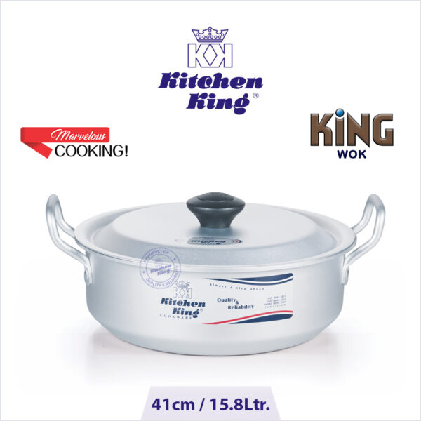 Karahi at best price. Silver karahi, best karahi. best wok. Flat Karahi. best cookware. best cookware set price in Pakistan. Silver Steel Cooking Karahi.