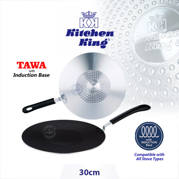 Kitchen King non stick induction tawa 30cm – compatible induction gas electric stove Pakistan