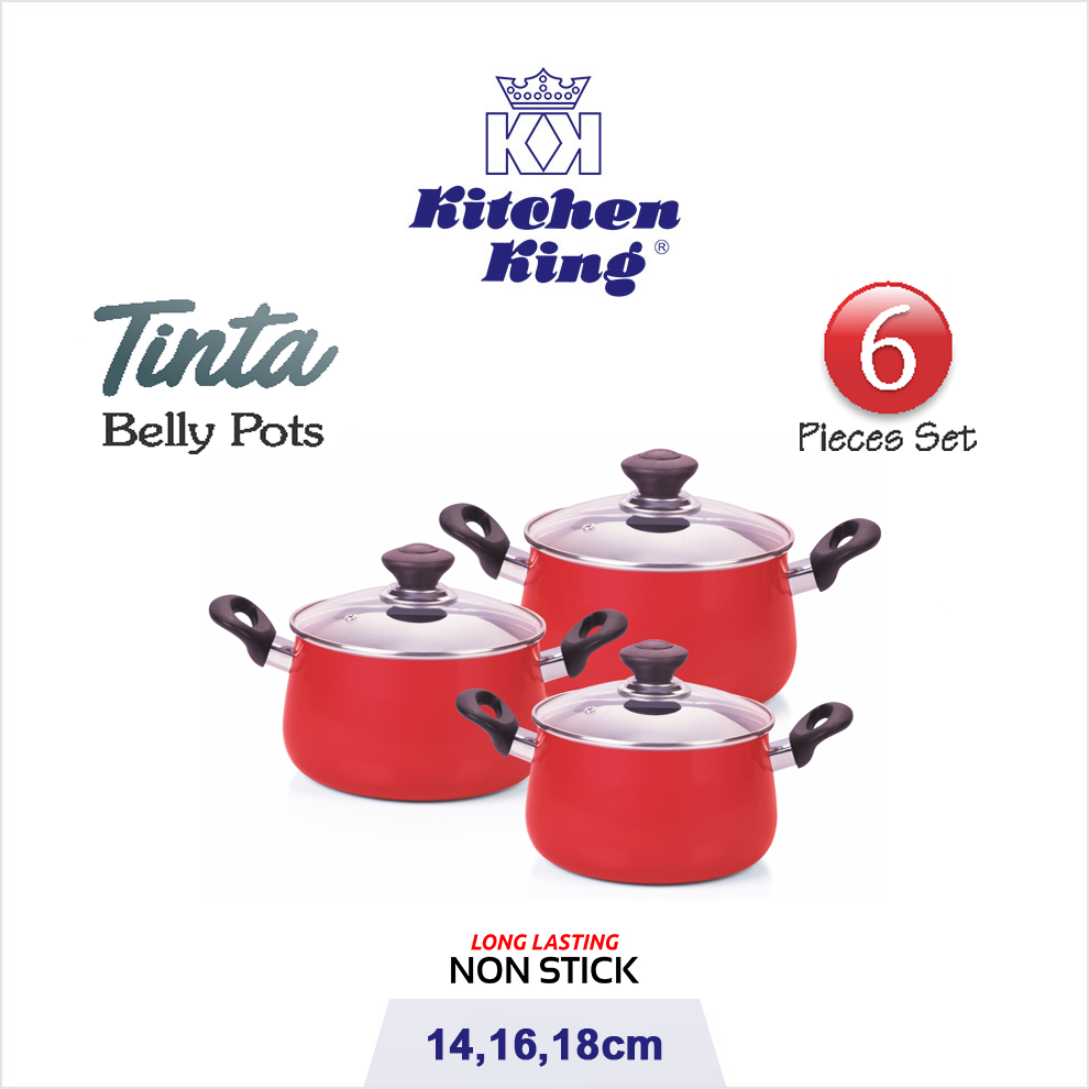 Tinta-Belly-Pots.webp Kitchen King Tinta Belly Pots – stylish, deep, and durable cookware for home use