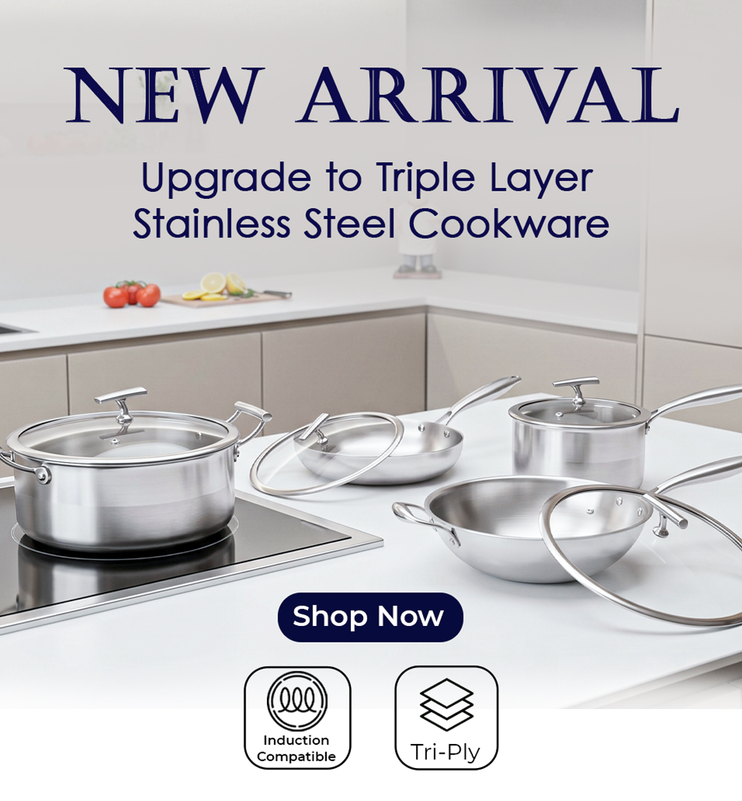 Kitchen King Cookware. Stainless Steel Cooking Pots, Frying Pan, Karahi, Sauce Pan. Best heavy Duty Stainless Steel Cookware.