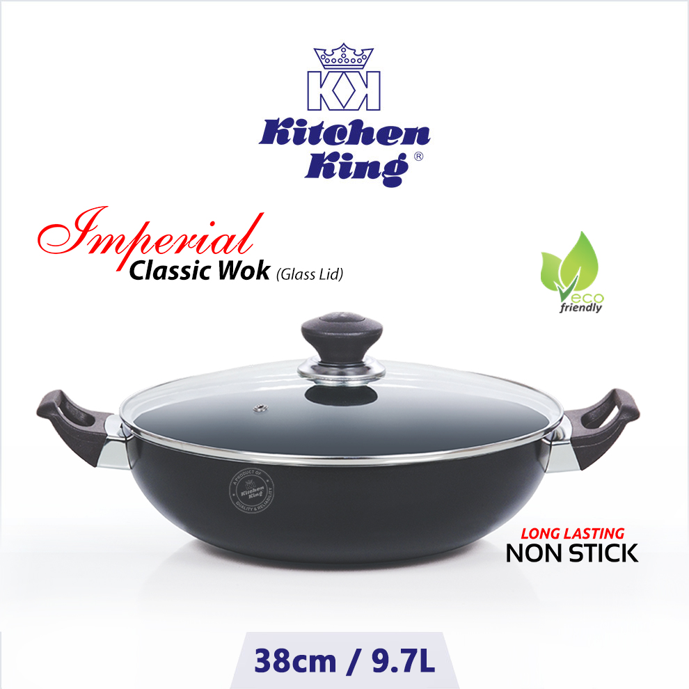 Imperial Classic WOK 38cm Imperial Classic Wok (Glass Lid) - 38cm - Image 1